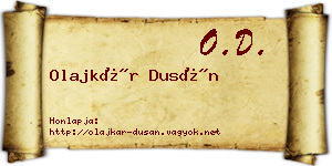 Olajkár Dusán névjegykártya